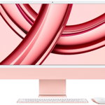 All-In-One PC Apple iMac 24 inch 4.5K Retina, Procesor Apple M3, 8GB RAM, 256GB SSD, 8 core GPU, macOS Sonoma, RO keyboard, Pink, Apple