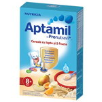 Cereale Aptamil Nutricia cu lapte si 5 fructe, 225g