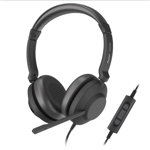 HEADSET AXTEL ONE STEREO HD AXH-ONE , Corded, Headset Conectivity USB-A, USB-C / with STEREO HD . Speakert Size has 40 mm / Passive noise reduction : STRONG, AXTEL