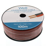 Cablu difuzor transparent 2X1.00mmp, 100m, Well