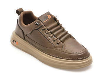 Pantofi casual BTB negri, JR006, din piele naturala, BTB