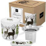 Cana cu infuzor si capac - Adventure Deer White - Xmas