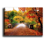 Tablou Tablo Center Autumn Bridge, 70 x 50 cm, Vavien Artwork
