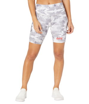Imbracaminte Femei UFC Quartz Print 9quot Extreme Workout Shorts Fogged Grey, UFC
