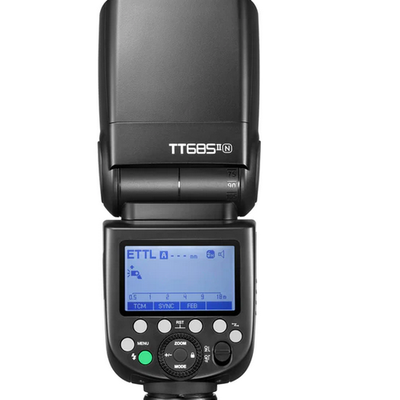 Godox Thinklite TT685IIN Blitz TTL pentru Nikon, GN60, 2.4G Wireless, 19x7.6x6.4cm, negru