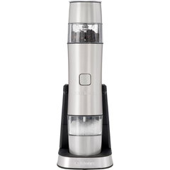Rasnita piper / sare Cuisinart Pearl Grey SG6SE, functionare acumulator, 2 recipiente mari, reglare nivel de macinare, mecanism de macinare ceramic, tava de macinat detasabila, capac de masurare incorporat, argintiu Rasnita piper / sare Cuisinart Pearl Grey SG6SE, functionare acumulator, 2 recipiente mari, reglare nivel de macinare, mecanism de macinare ceramic, tava de macinat detasabila, capac de masurare incorporat, argintiu
