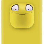 Protectie spate Lemontti Liquid Silicone EDA00159402K cu Apple AirPods Case pentru iPhone 11 Pro (Galben)