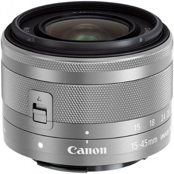 Canon EF-M 15-45mm f/3.5-6.3 IS STM, argintiu