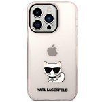 Husa Spate Karl Lagerfeld Compatibila Cu iPhone 14 Pro, Choupette Body, Roz - 9076498, Karl Lagerfeld