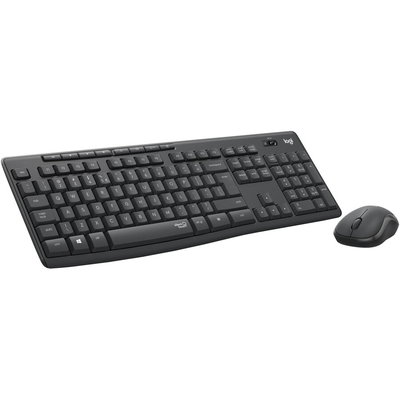 Tastatura Logitech MK295 - Tastatura, USB, Layout US, Black + Mouse Optic, USB, Black