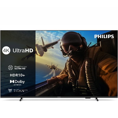Televizor LED Smart Philips 43PUS7000/12, diagonala 108 cm, Ultra HD / 4K, clasa E, sistem operare Titan, tehnologie HDR, Dolby Atmos, negru