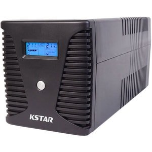 UPS Kstar Microsine, LCD, 600 W, 4x Schuko, USB, Negru
