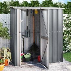 Magazie gradina, VIDAXL, otel galvanizat, 180.5 x 97 x 209.5 cm, gri