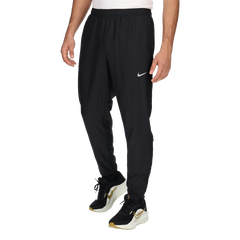 Nike, Pantaloni cu tehnologie Dri-Fit, pentru alergare, Negru, Argintiu, M