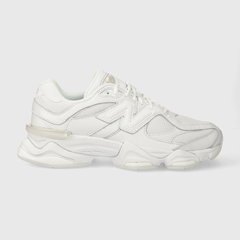 New Balance, 9060 Pantofi sport unisex din piele cu insertii din plasa, Alb, 10 New Balance, 9060 Pantofi sport unisex din piele cu insertii din plasa, Alb, 10