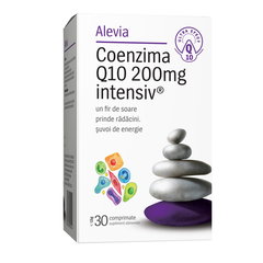 Coenzima Q10 Intensiv, 200 mg, 30 capsule vegetale, Alevia Coenzima Q10 Intensiv, 200 mg, 30 capsule vegetale, Alevia