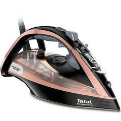 Fier de calcat Tefal Ultimate Pure FV9867E0, 3000W, talpa Durilium AirGlide Autoclean, jet de aburi 260 g/ min, tehnologie Micro-Calc Filter 2in1, negru Fier de calcat Tefal Ultimate Pure FV9867E0, 3000W, talpa Durilium AirGlide Autoclean, jet de aburi 260 g/ min, tehnologie Micro-Calc Filter 2in1, negru