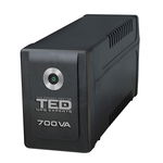 UPS cu stabilizator, 700VA, 400W, Ecran LED, 2x Schuko, IP20, TED TED003966