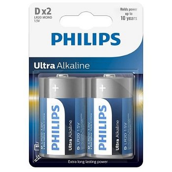 Baterii Philips eXtremeLife D cell LR20 - 2 buc