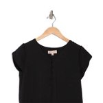 Imbracaminte Femei philosophy Button Front HighLow Hem Shirt BLACK