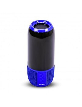 Boxa Bluetooth LED RGB portabila, slot microSD, jack 3.5mm, 3 ore, albastra, V-TAC, V-Tac