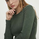 Answear Lab longsleeve femei, culoarea verde, Answear Lab