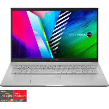 Laptop Asus VivoBook M513UA-L1299, Procesor AMD Ryzen 5 5500U, 8M Cache, up to 4.0 GHz, 15.6 inch FHD OLED, 8 GB, 512 GB SSD, AMD Radeon Graphics, Argintiu