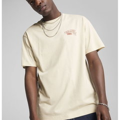 Tricou de bumbac cu imprimeu logo - Rosu/Crem, Puma