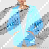 Nike, Hanorac cu fermoar Sportswear Club, Albastru pastel, Alb, 2XL