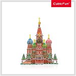 Cubic Fun - Puzzle 3D si Brosura Moscova 224 piese, Cubic Fun