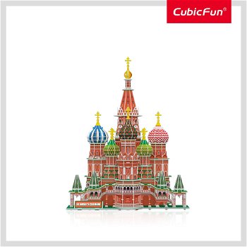 Cubic Fun - Puzzle 3D si Brosura Moscova 224 piese, Cubic Fun