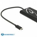 Adaptor Thunderbolt 3 (USB-C) la 2 x Displayport T-M 4K 60Hz, Delock 62708, Delock