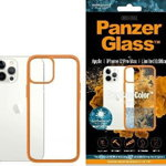 PanzerGlass Etui ClearCase do iPhone 12 Pro Max Orange Antibacterial, PanzerGlass