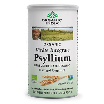 ORGANIC INDIA Tarate de Psyllium Integrale, 100% Organic | > 85% Fibre, 