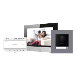 KIT videointerfon 2 fire pentru 1 familie, monitor 7 inch, Alarma - HIKVISION, HIKVISION