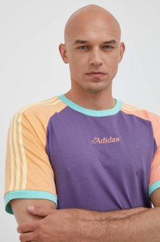 adidas Originals tricou din bumbac culoarea violet, modelator, adidas Originals