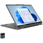 Laptop ultraportabil Lenovo Yoga 7 14IAL7 cu procesor Intel® Core™ i7-1260P pana la 4.70 GHz, 14", 2.8K, OLED, Touch, 16GB, 512GB SSD, Intel Iris Xe Graphics, Windows 11 Home, Storm Grey, 3y on-site, Premium Care