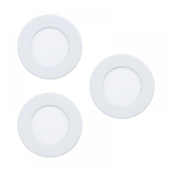 Set 3 spoturi incastrate LED Fueva D86mm 3X2.7W 900lm 3000K alb D86mm