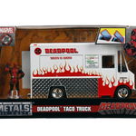 Set Jada Toys Marvel - Camionul de mancare (scara 1:24) si figurina metalica Deadpool