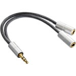 Cablu hama spliter 3.5 jack la 2x mufe jack 3.5 mm Stereo Argintiu 4007249808578