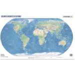 Harta lumii fizico-geografica, politica, 