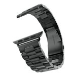 Curea UPzz Watchband W036, Compatibila Cu Apple Watch 1 / 2 / 3 / 4 / 5 / 6/ 7 / SE, 38mm / 40mm / 41mm, Metalic, Negru, Upzz