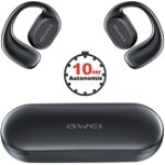 Casti wireless AWEI T69 Sport + AIR Conduction Bluetooth 5.2 IPX6 Black, AWEI