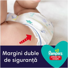PAMPERS PANTS NIGHT SCUTECE CHILOTEL BEBE NR6 15+KG 19BUC, Pampers