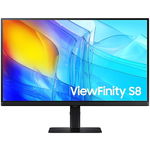 Monitor LED VA SAMSUNG ViewFinity S8 S80D 4K UHD LS27D800EAUXEN, 27  , 60 Hz, HDR10, negru