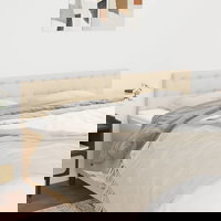 Set tablii de pat vidaXL, 2 piese, crem, 80x5x78/88 cm, textil, 8.8 kg