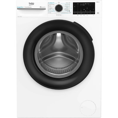 Masina de spalat rufe Slim Beko BM5WFSU67415W,7 kg, 1400 RPM, Clasa A, HomeWhiz prin WiFi, SteamCure, AddXtra, Motor ProSmart Inverter, AddXtra, Alb, usa Piano Black