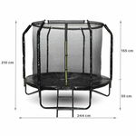 Trambulina copii 244 cm Skyflyer Premium Pro, include scara si plasa de protectie