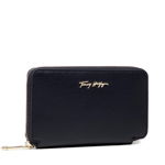 Tommy Hilfiger Portofel Mare de Damă Iconic Tommy Med Za AW0AW10976 Negru