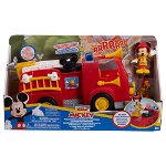 Masina de pompieri cu figurina Disney Mickey Mouse si Pluto, Just Play